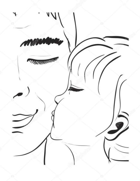 Отец и дочь рисунок карандашом