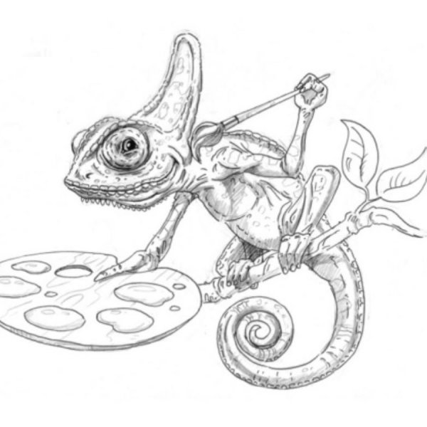 Хамелеон скетч