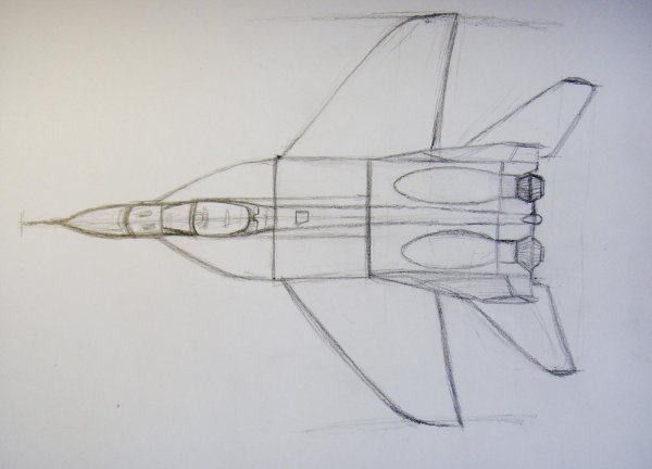 Военный самолет рисунок