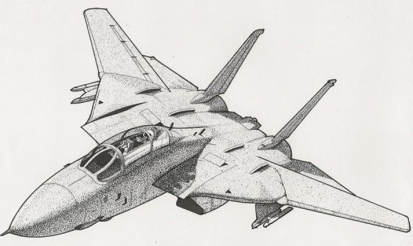 Эскиз самолета истребителя