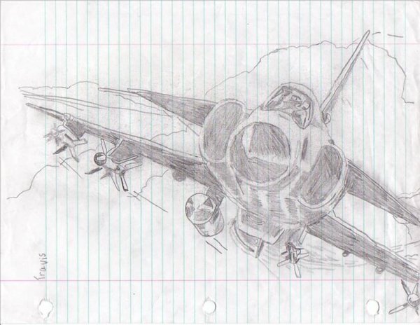 Истребитель простым карандашом