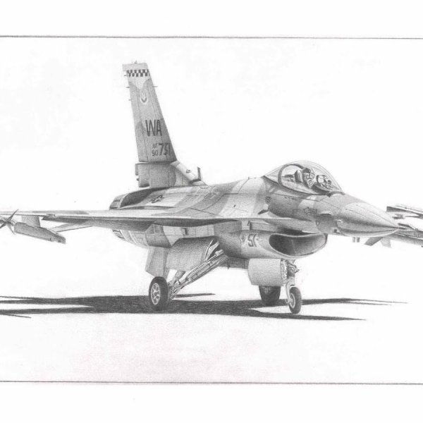 Рисунок истребителя на стену