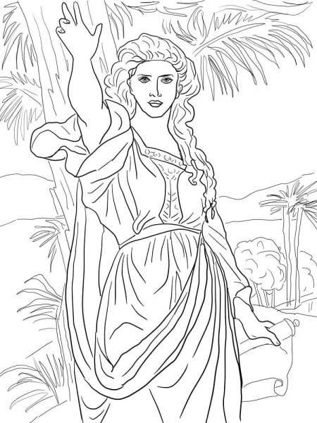 Богиня Персефона раскраска