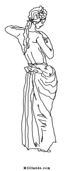 Раскраска Греческая богиня Афродита