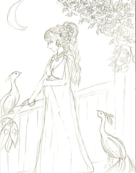 Богиня Деметра тату эскиз