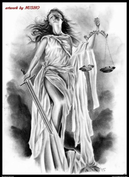 Фемида карандашом