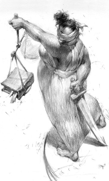 Фемида нарисованная