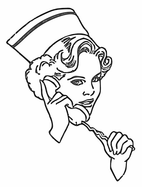 Медсестра рисованная