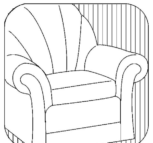 Стул в стиле Барокко карандашом