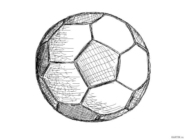 Мяч карандашом