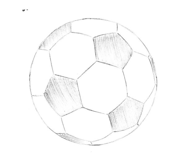 Мяч карандашом