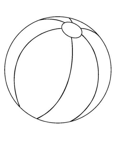 Мяч раскраска для детей