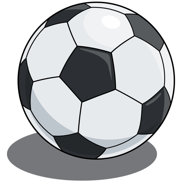 Поэтапное рисование футбольного мяча