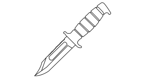 Классический нож КС 1.6 чертеж