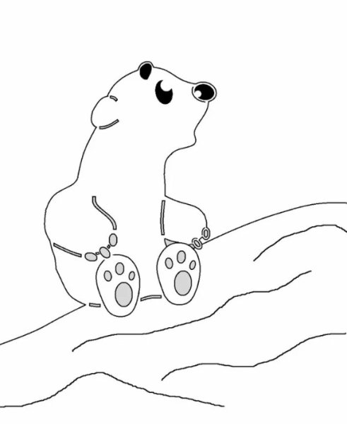 Рисование пастель Медвежонок Юмка