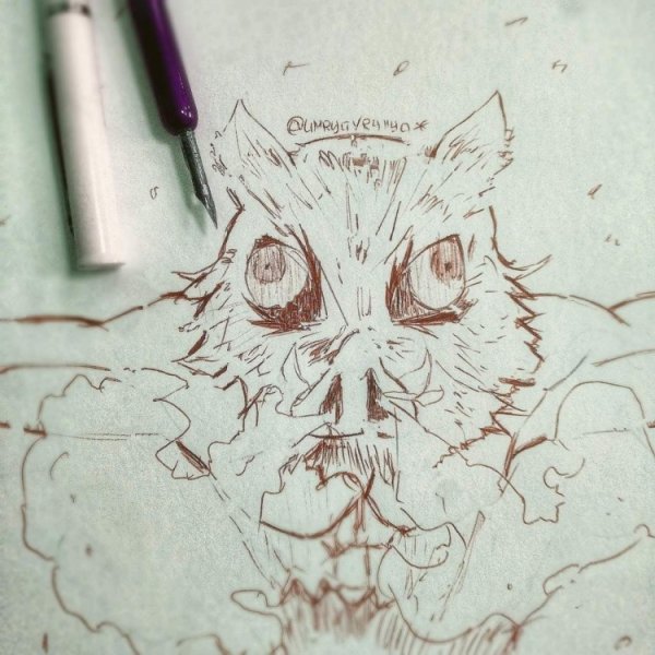 Иноске карандашом