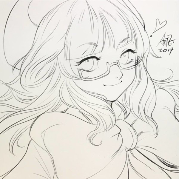 Скетчи аниме девушек