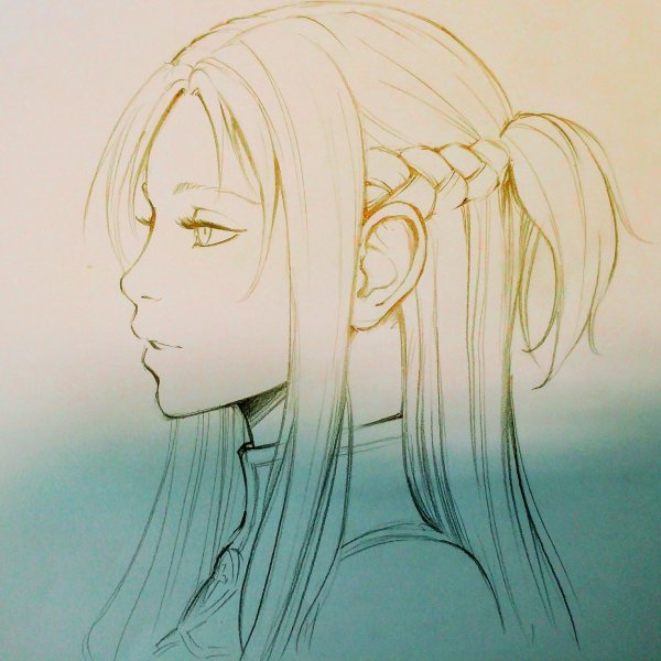 Аниме волосы девушек с боку