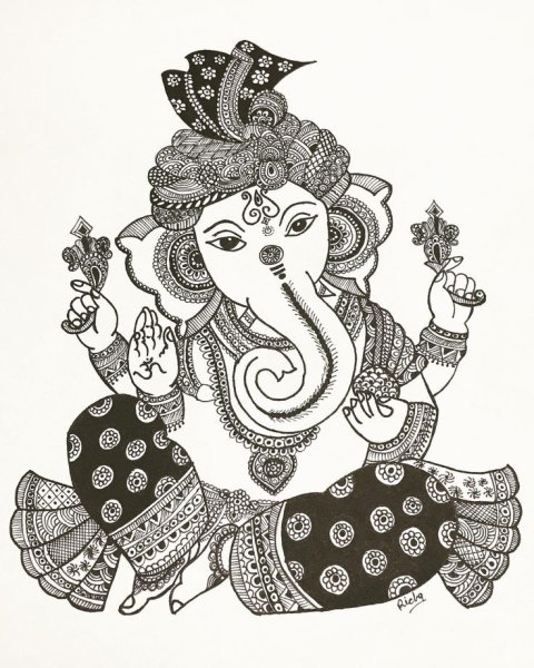 Бог древней Индии Ганеша бок