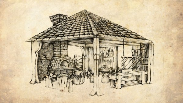 Кузница средневековья снаружи