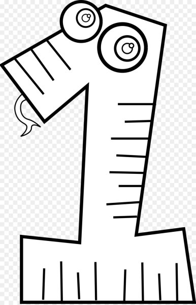 Цифра один для раскрашивания