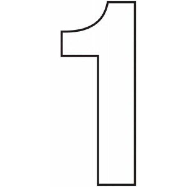 Цифра 1 раскраска