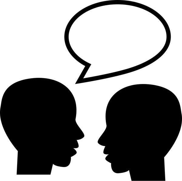 Разговор силуэт