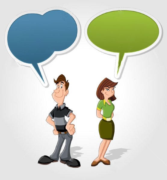 Общение мужчины и женщины картинки мультяшные
