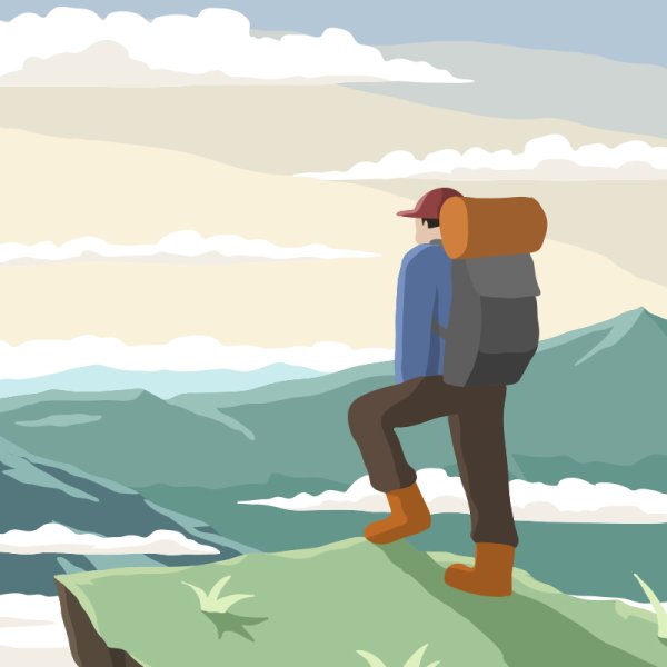 Путешественник нарисованный