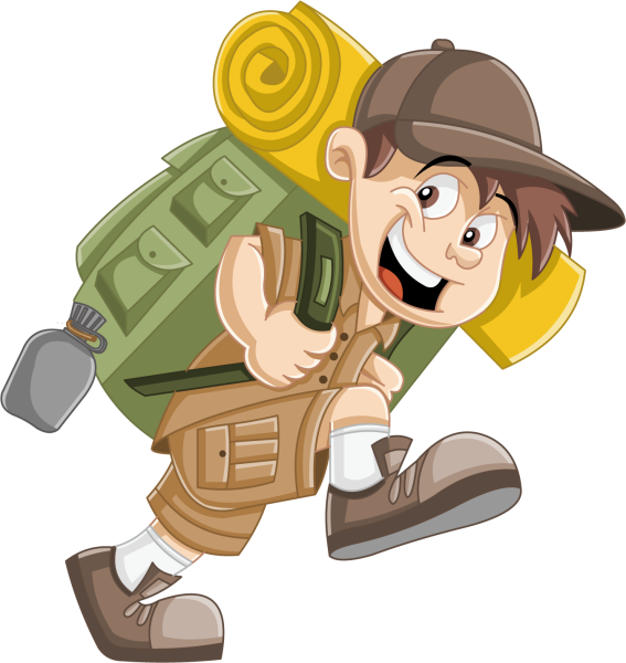 Туристы мультяшные