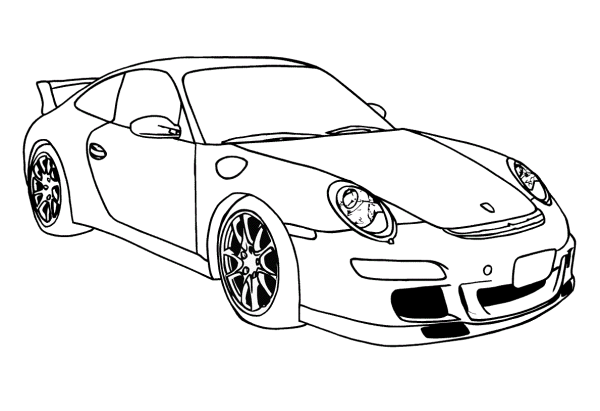 Раскраска Порше 911