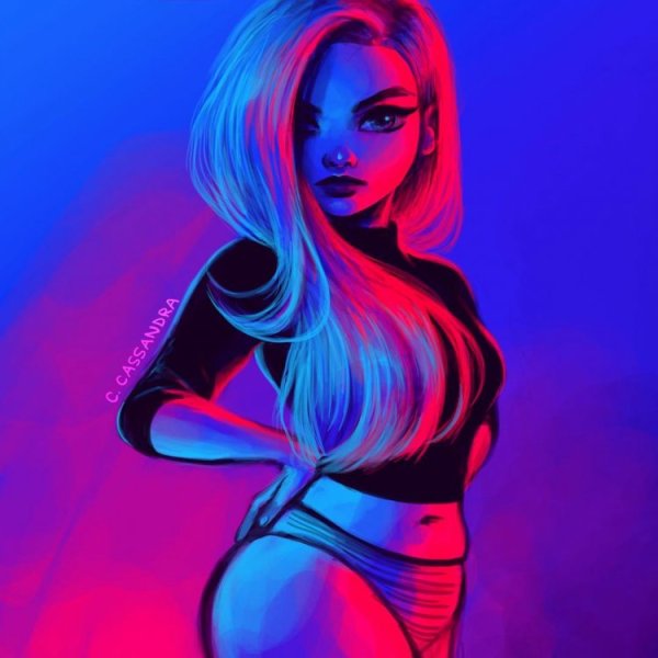 Неоновая девушка