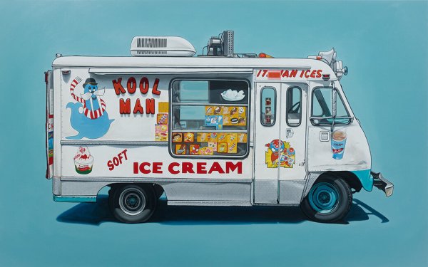 Фургон мороженого сбоку