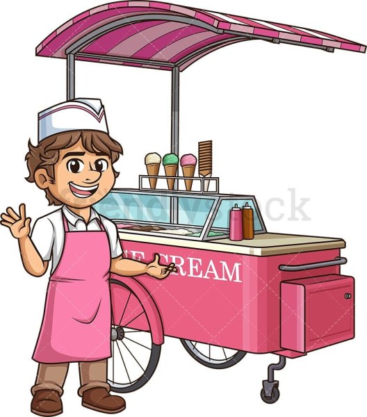 Нарисовать продавца мороженого