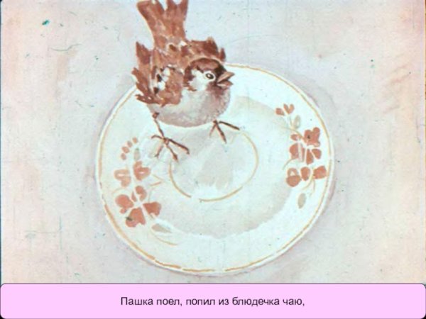 Рисунок растрепанный Воробей Паустовский