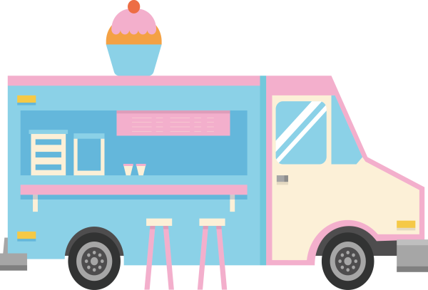 Фургончик с мороженым вектор