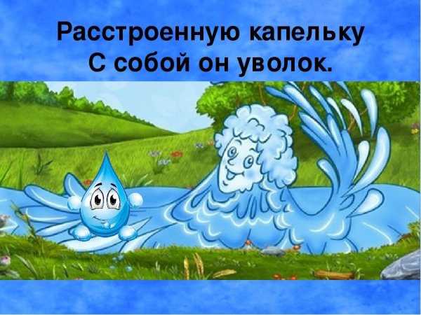 Капелька в ручейке