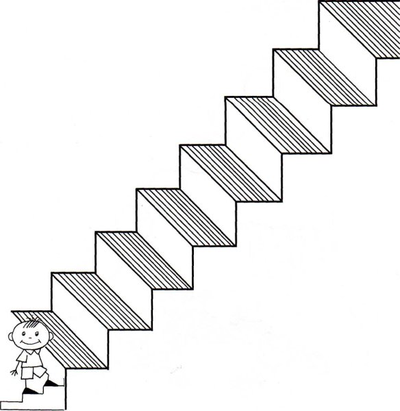 Лестница раскраска
