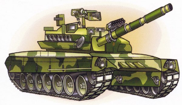 Раскрашенный танк т 80