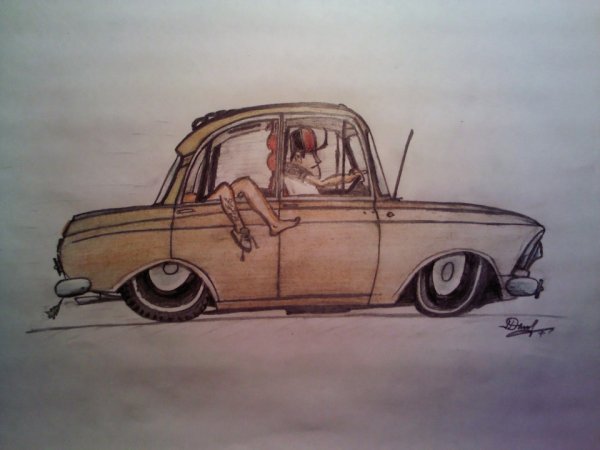 Москвич 412 рисовать