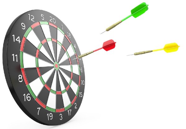 Дартс на прозрачном фоне