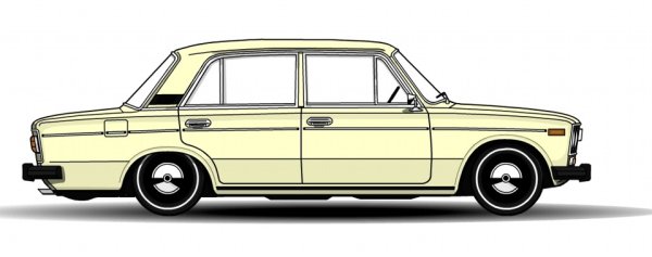 Силуэт ВАЗ 2101 сбоку