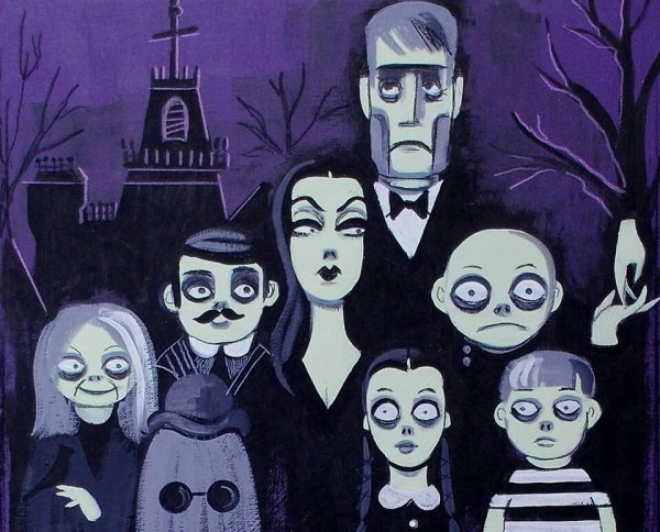 Тим Бертон семейка Аддамс арт