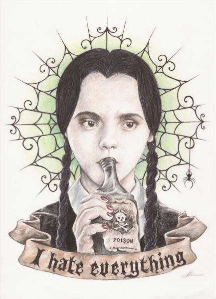 Уэнздей Аддамс эскиз