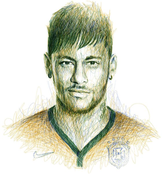 Рисунки карандашом футболистов Неймар