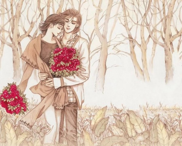 Влюбленные рисунок