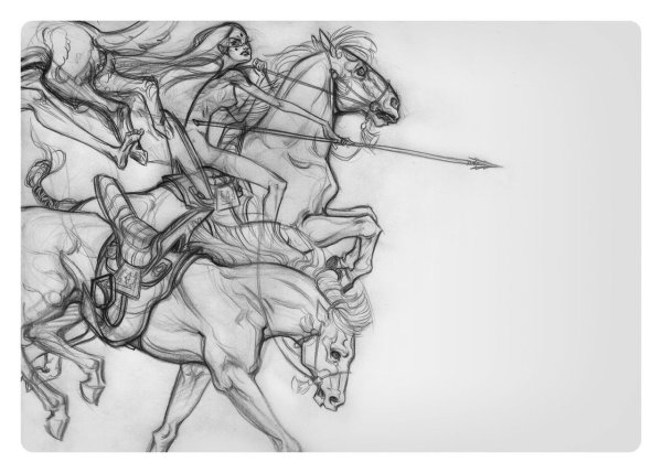 Всадник эскиз