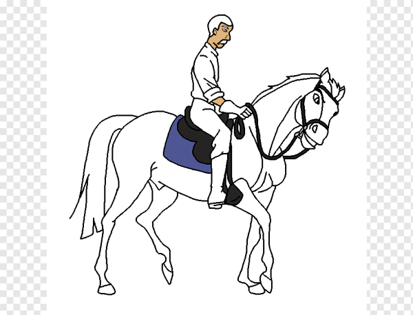Раскраска всадник на лошади