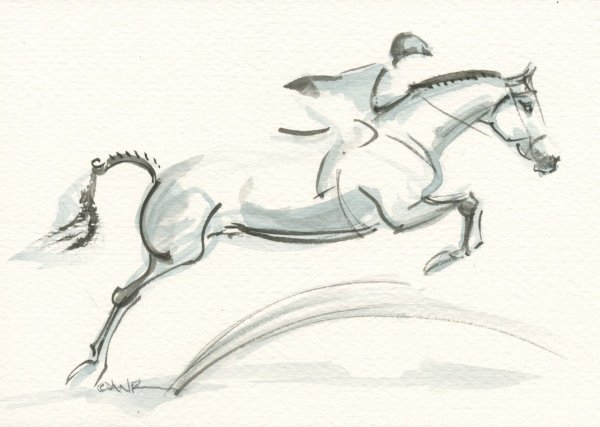 Рисунок эскиз всадник