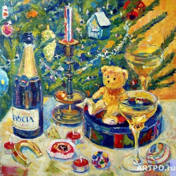 Художник Елена Хмелева "Рождественская елка"
